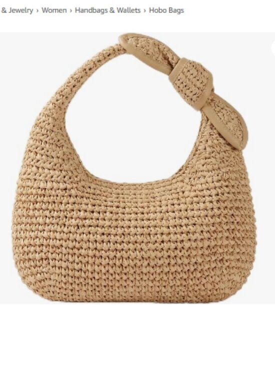 Handbags - Straw Hobo Bag Women’s Summer Beach Shoulder Purse Handmade Vacation Tote